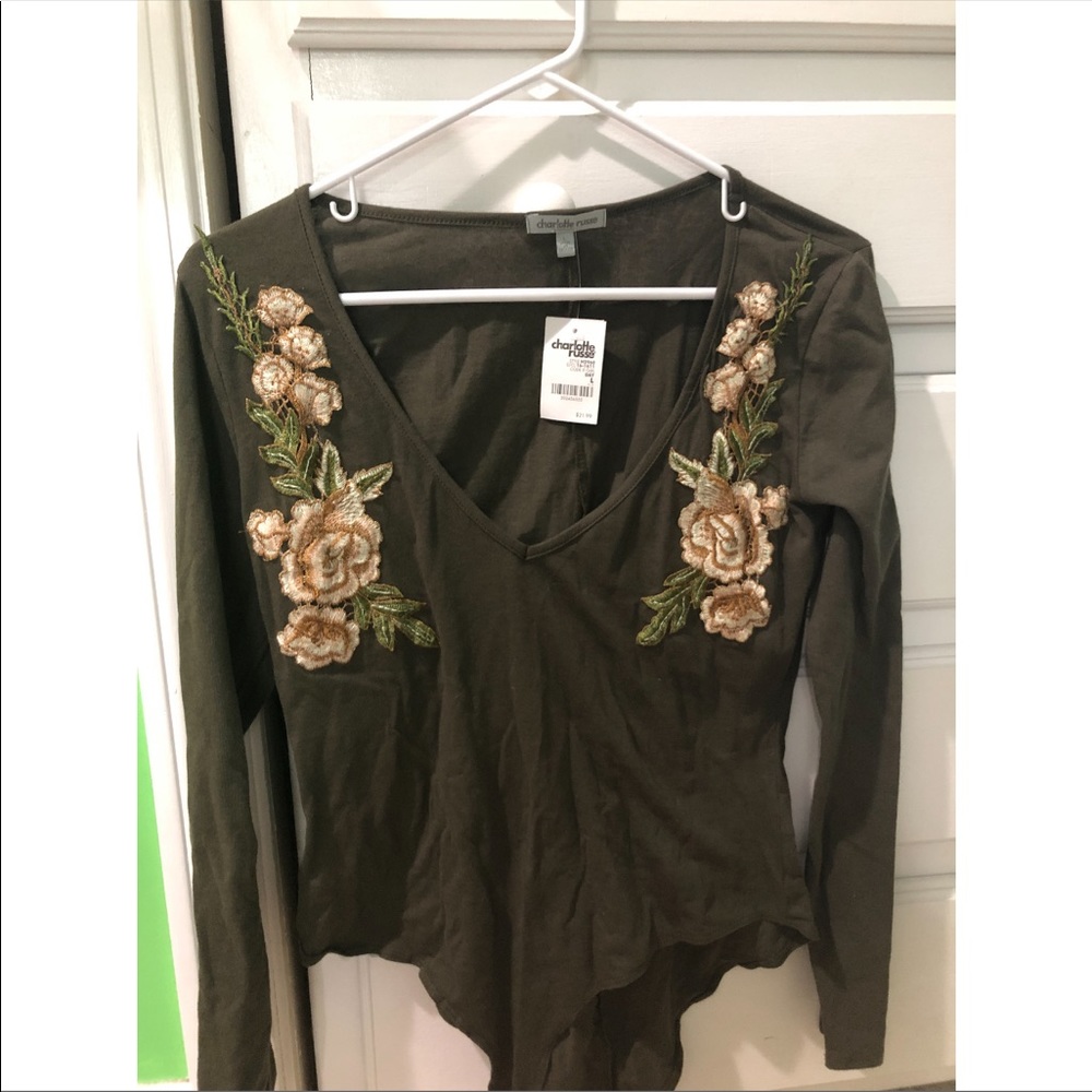 Green body suit from Charlotte Russe